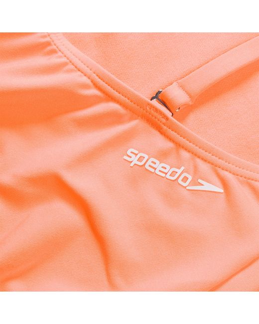 Speedo Orange Gen Solid One Piece Swimsuit