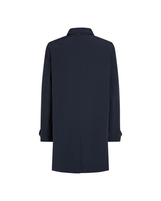 Tommy Hilfiger Blue Packable Water-Resistant Lightweight Trench Coat for men
