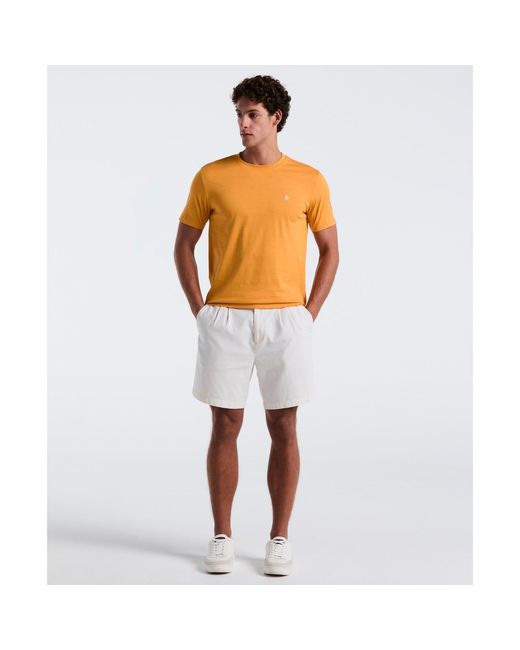 Original Penguin Orange Embroidered Logo T-Shirt for men
