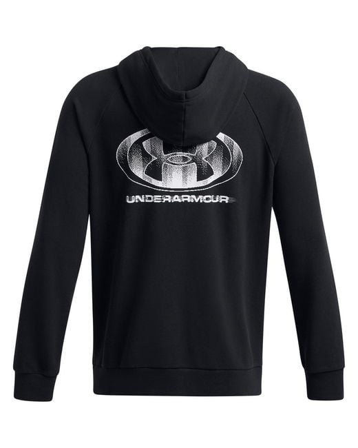 Under Armour Blue Rival Fleece Hoodie for men