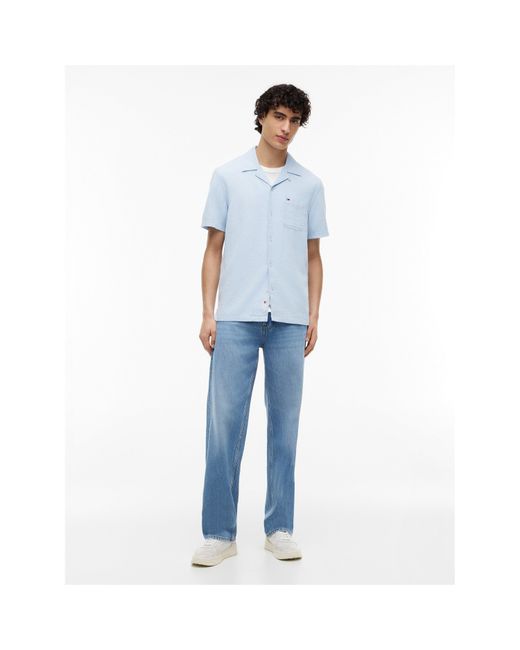 Tommy Hilfiger Blue Short Sleeve Plain Shirt for men