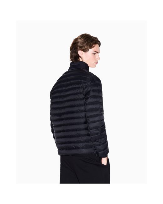 ARMANI EXCHANGE Blue Down Medium Puffer Jacket for men