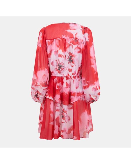 Ted Baker Red Leyna Tie-Fastened Mini Dress