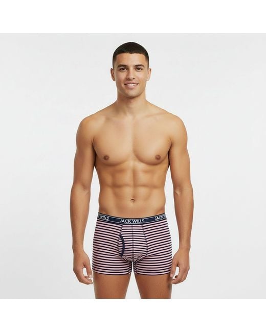 Jack Wills Blue Jw Daundley Boxers 3 Pack for men