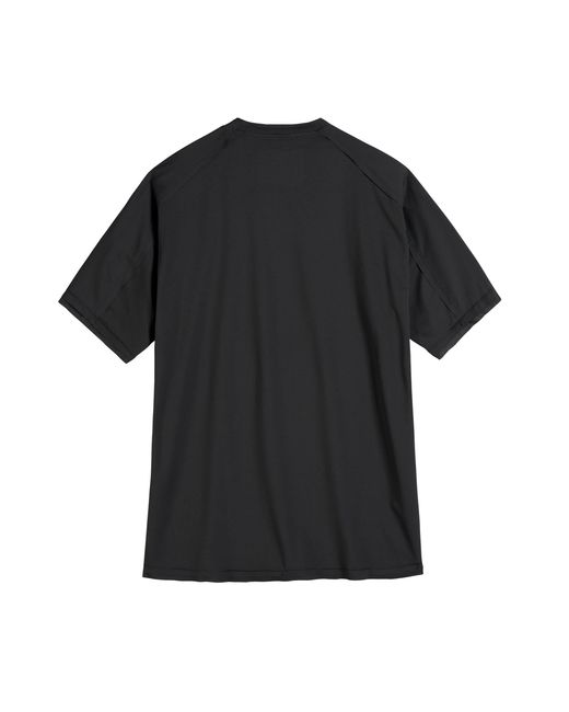 Y-3 Black Short Sleeve Performance Running Top for men