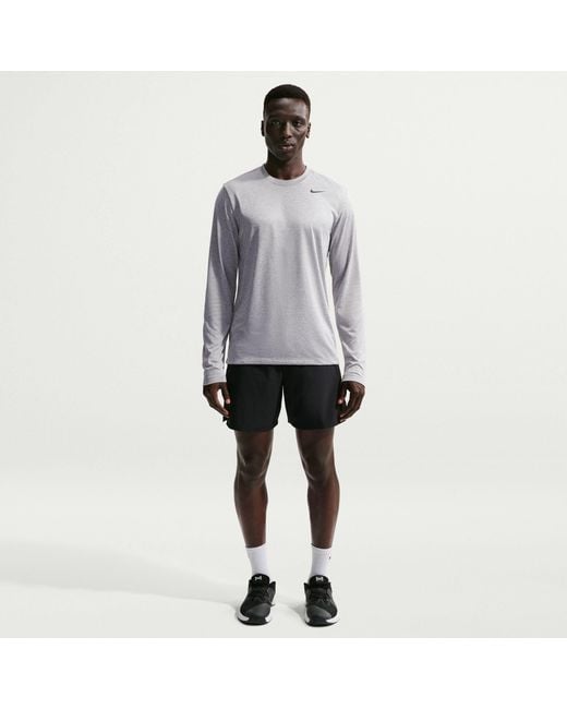 Nike Gray Legend Long Sleeve T-Shirt for men