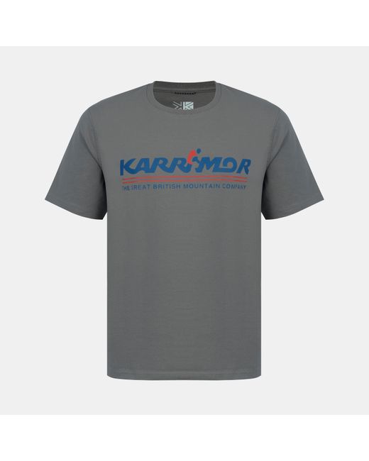 Karrimor Gray Graphic Cotton Short Sleeve T-Shirt for men