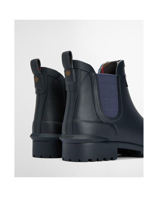 Barbour Blue Wilton Chelsea Wellington Boots