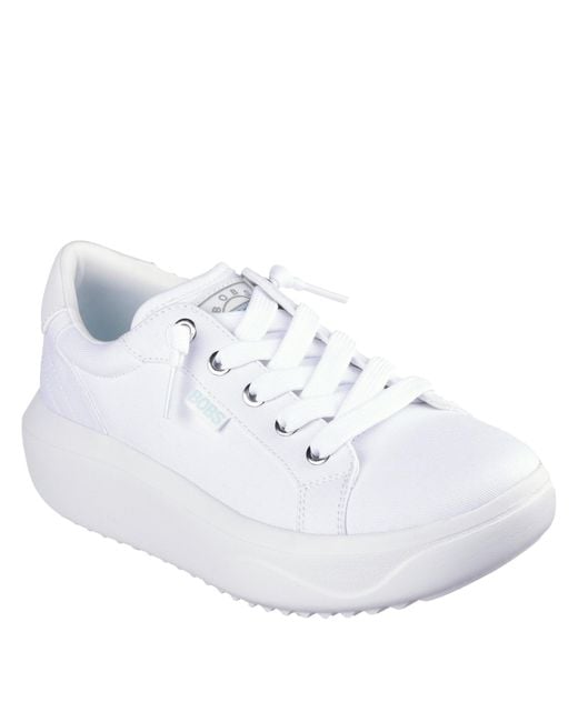 Skechers White Popupsmax Classic Low-Top Trainers