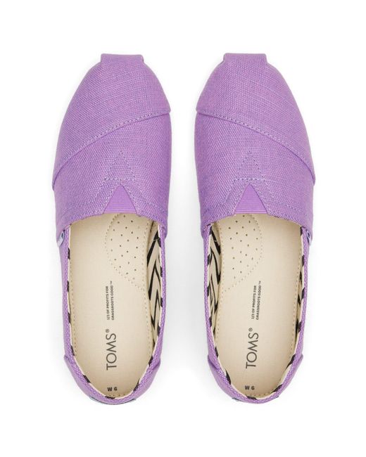 TOMS Purple Alpargata Classic Espadrilles Size 3