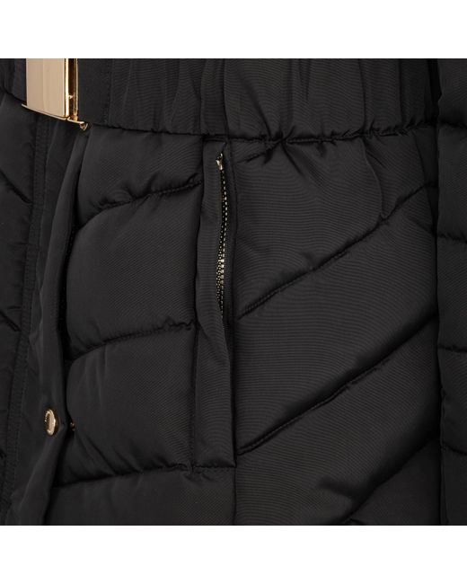 Firetrap Black Water Resistant Hooded Short Puffer Jacket