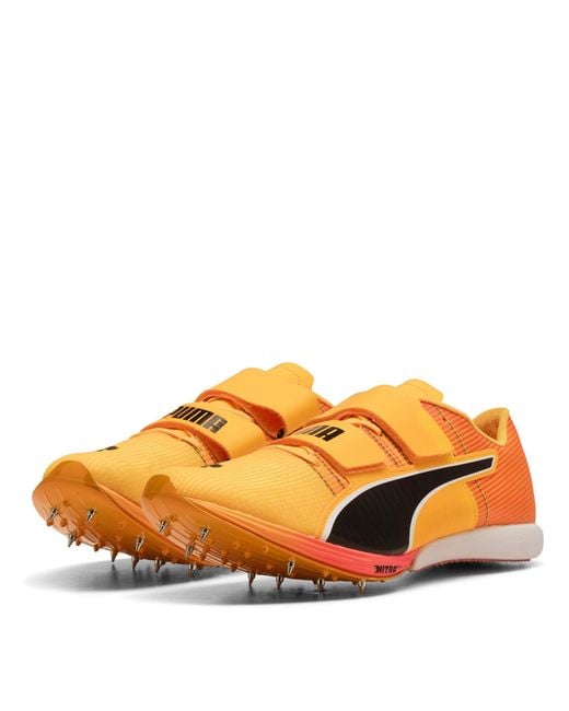 PUMA Orange Triple Jump Nitro Elite 2 Track Running Spikes for men