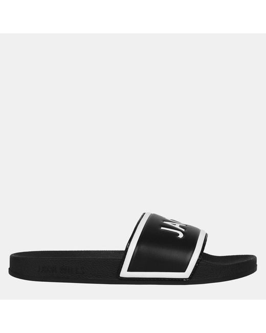 Jack Wills Black Jack Logo Sliders for men