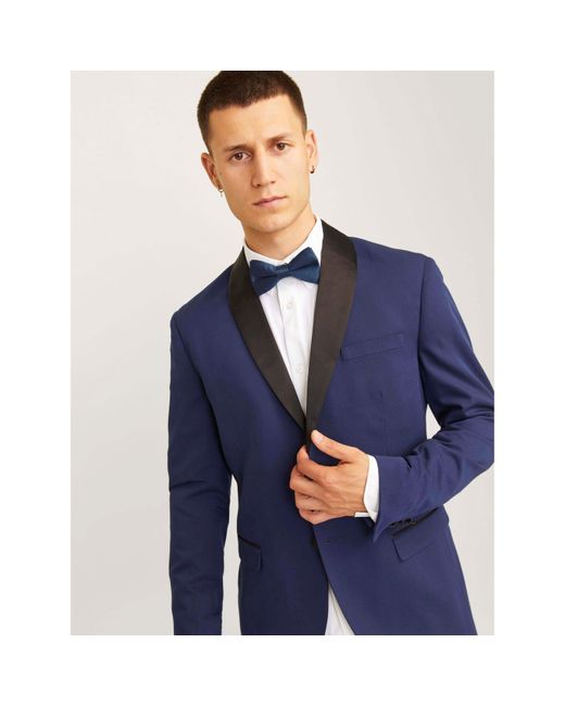 Jack & Jones Blue Solid Bowtie for men