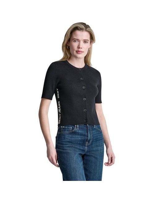 DKNY Black Knitted Top