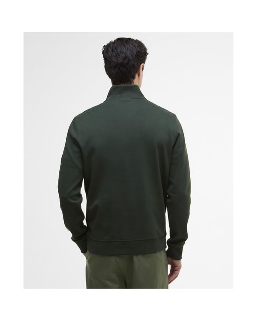 Barbour Green Ilford Interlock Half-Zip Sweatshirt for men