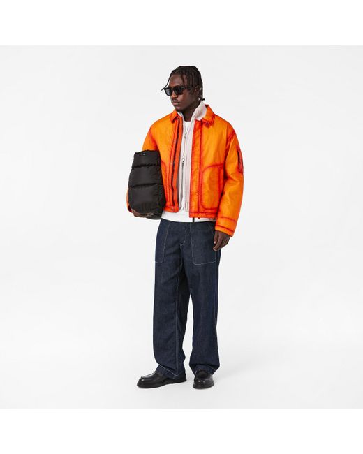 C P Company Orange Feltro Bi Film Jacket for men