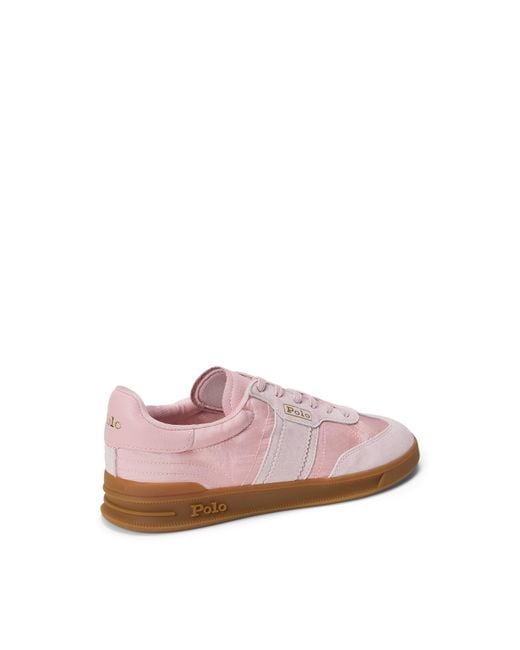 Polo Ralph Lauren Pink Leather Court Trainers