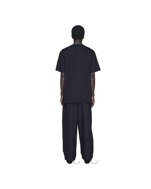 Y-3 Blue Open Cuff Soft Fabric Joggers for men