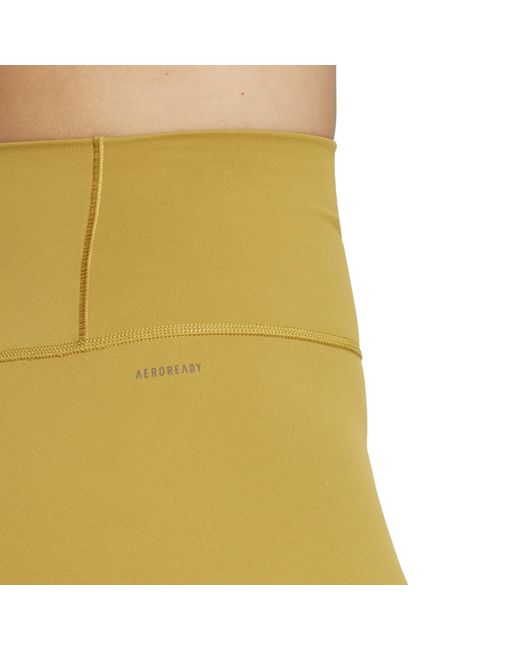 Adidas Yellow All Me 5-Inch Short Leggings