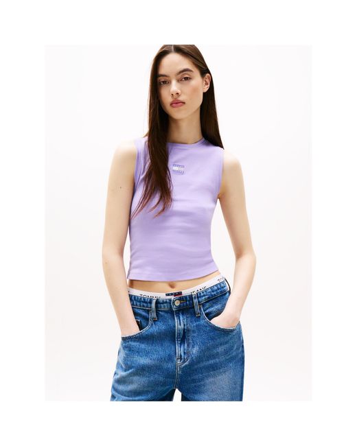 Tommy Hilfiger Purple Badge Tank Vest