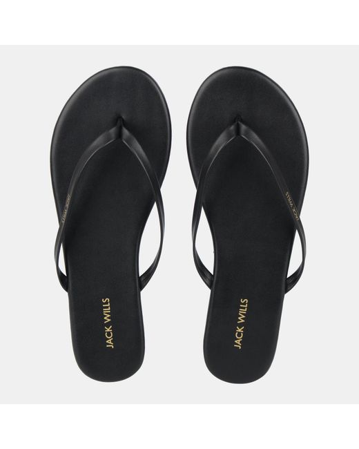 Jack Wills Black Flip Flops