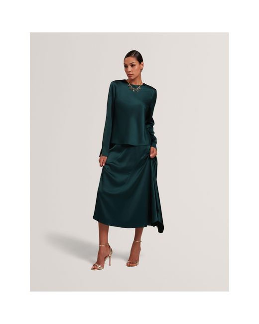 Ted Baker Green Midi Skirt