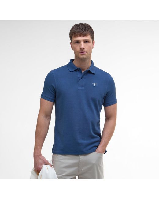 Barbour Blue Sports Polo Shirt for men