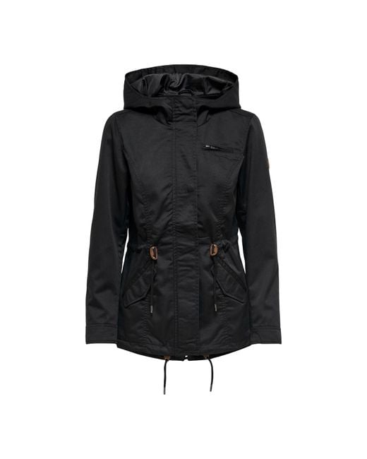 ONLY Black Hooded Winter Parka