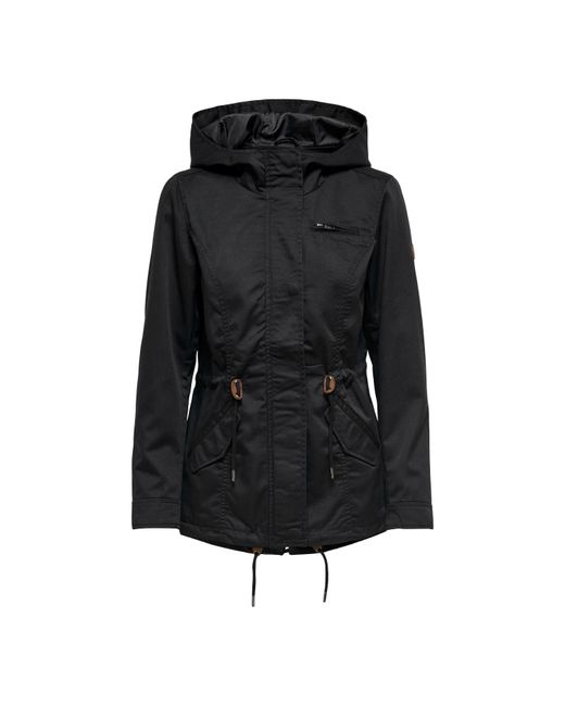 ONLY Black Hooded Winter Parka