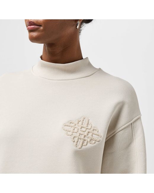 The Couture Club White Embroidered Knitted Crew Neck Jumper