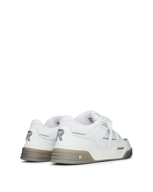 Represent White Rep Studio Premium Leather Mid-Top Sneaker for men