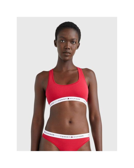 Tommy Hilfiger Red Bralette Print
