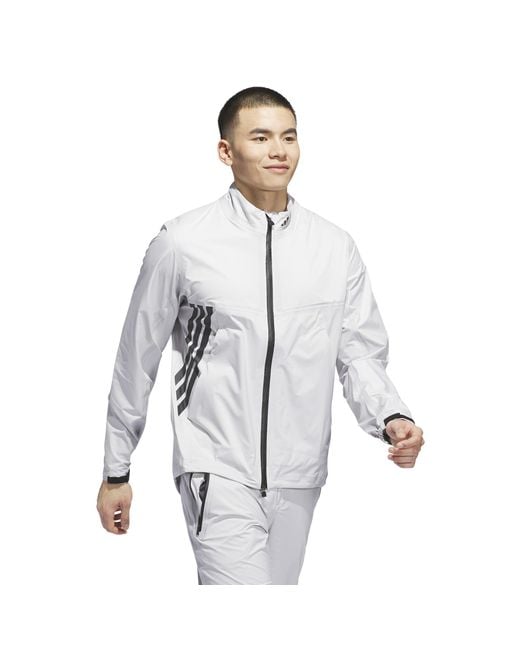 Adidas Gray Full-Zip Wind Rain Protection Performance Golf Jacket for men