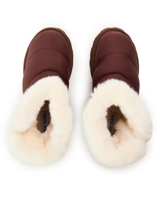 Steve Madden Brown Frostee Round Toe Snug Boots