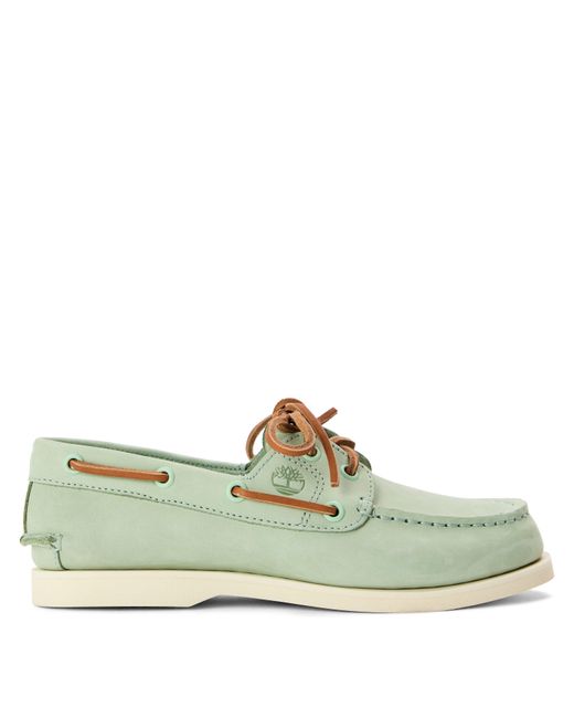 Timberland Green Classic Rust Nubuck Boat Shoes