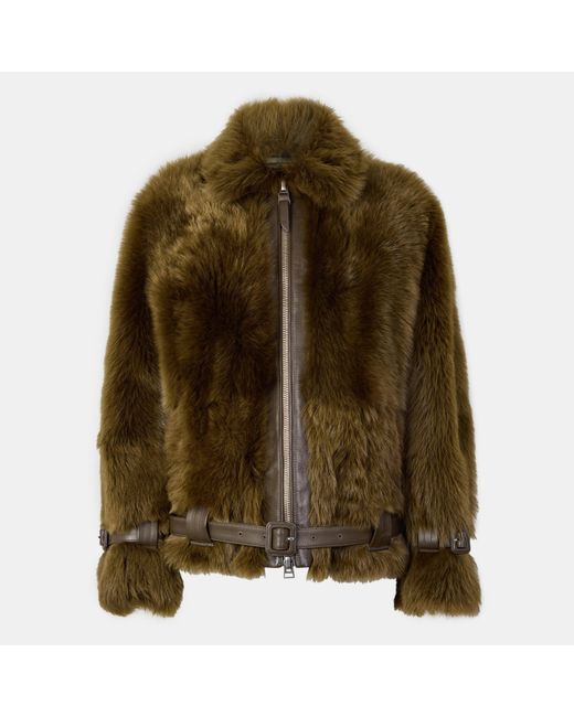 Tom Ford Green Shearling Jacket