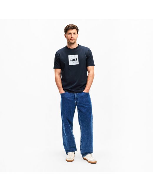 Boss Blue Te Stitch 10260136 01 for men
