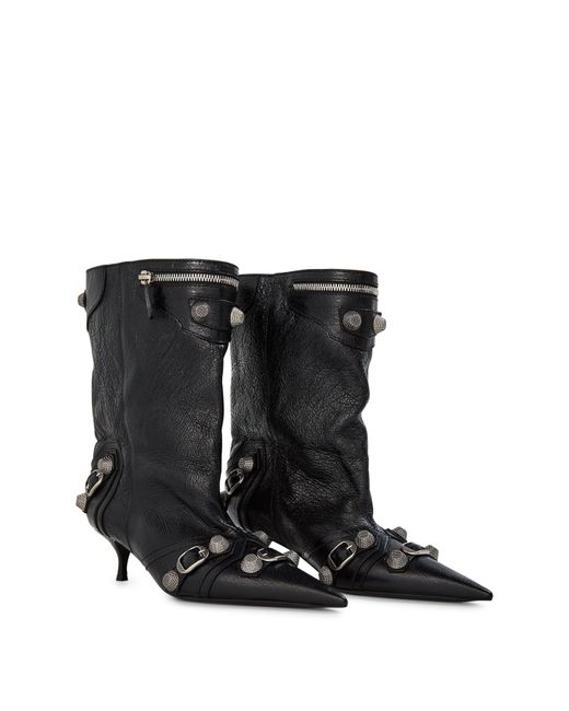 Balenciaga Black Wide Cagole 50Mm Booties