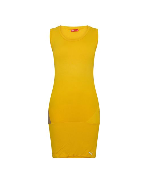 PUMA Yellow Long Printed Vest