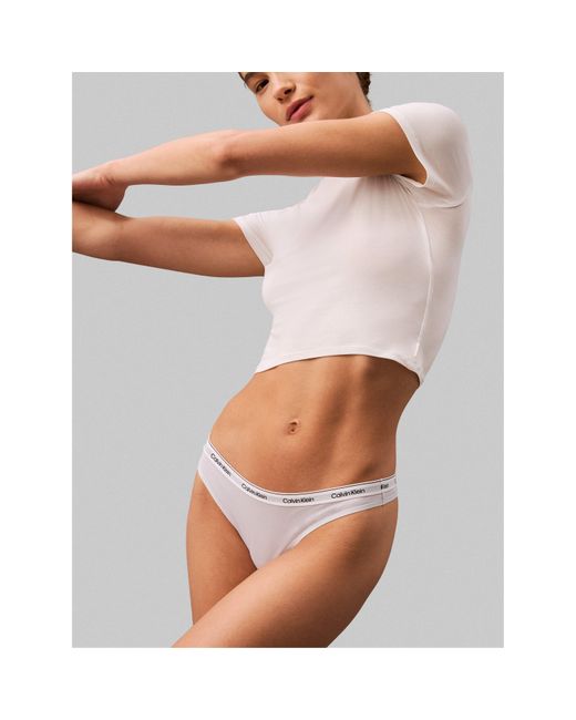 Calvin Klein Blue Logo Thong