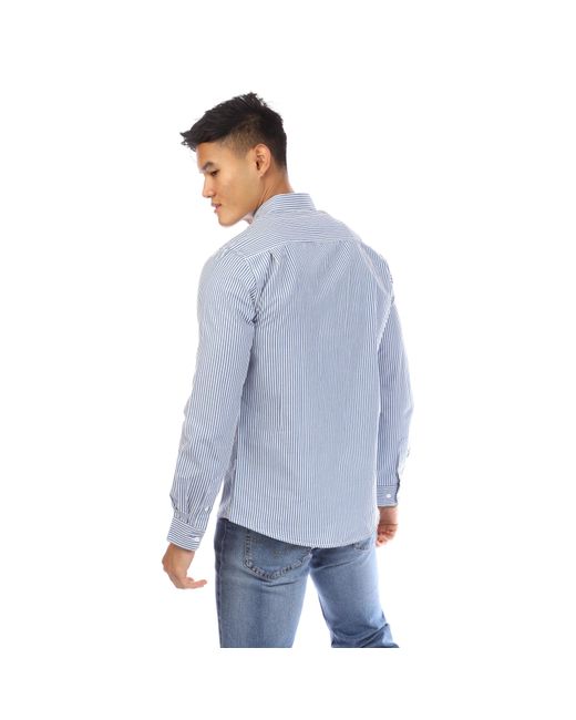 Peter Werth Blue Long Sleeve Plain Shirt for men