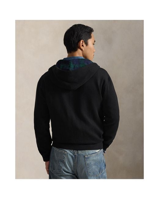 Polo Ralph Lauren Black Full-Zip Hoodie for men