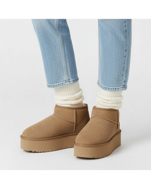 Jack Wills Natural Platform Snug Boots