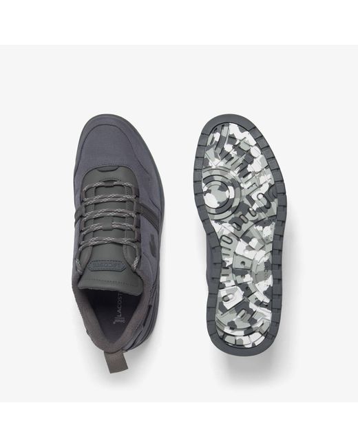 Lacoste Gray Basket Low-Top Trainers for men