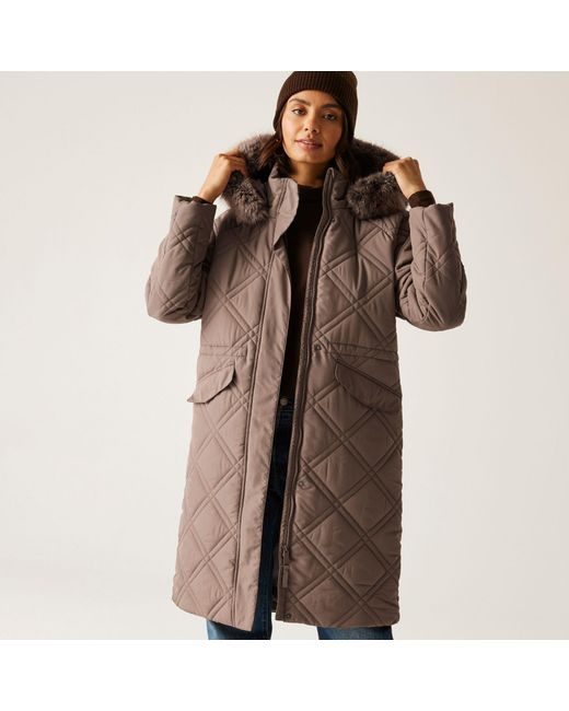 Regatta Brown Freyla Water Resistant Insulated Quilted Jacket