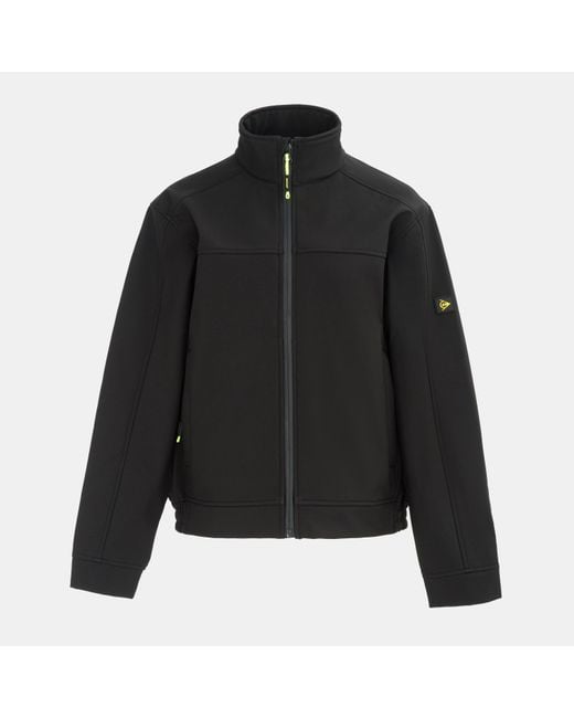 Dunlop Black On-Site Water Resistant Windproof Slim Fit Softshell Jacket