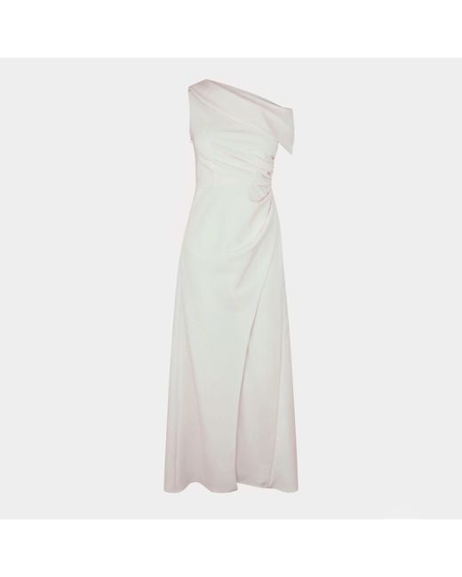 Jarlo White Annalee Floor-Length Ball Gown
