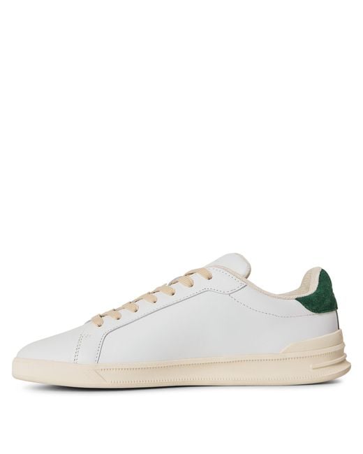 Polo Ralph Lauren White Heritage Court Low-Top Trainers for men