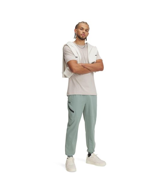 Under Armour Green Unstoppable Closed Hem Woven Joggers for men